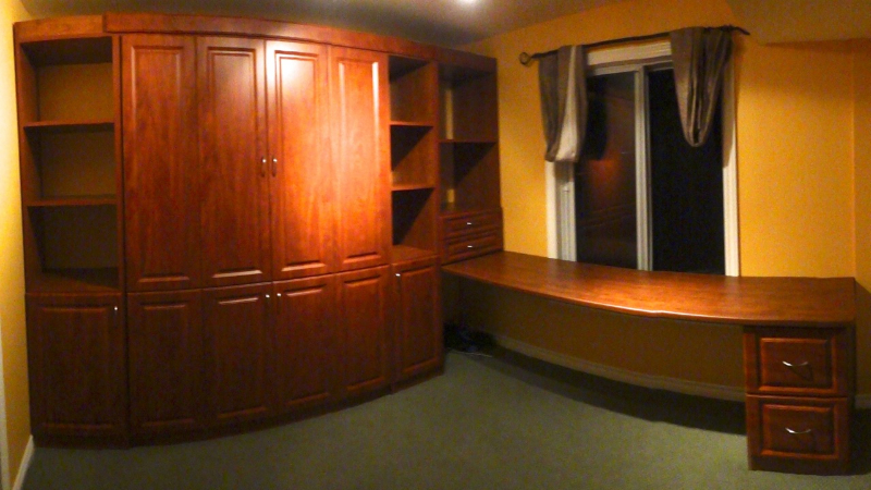 Home Office Wall-Bed in Cottage Basement